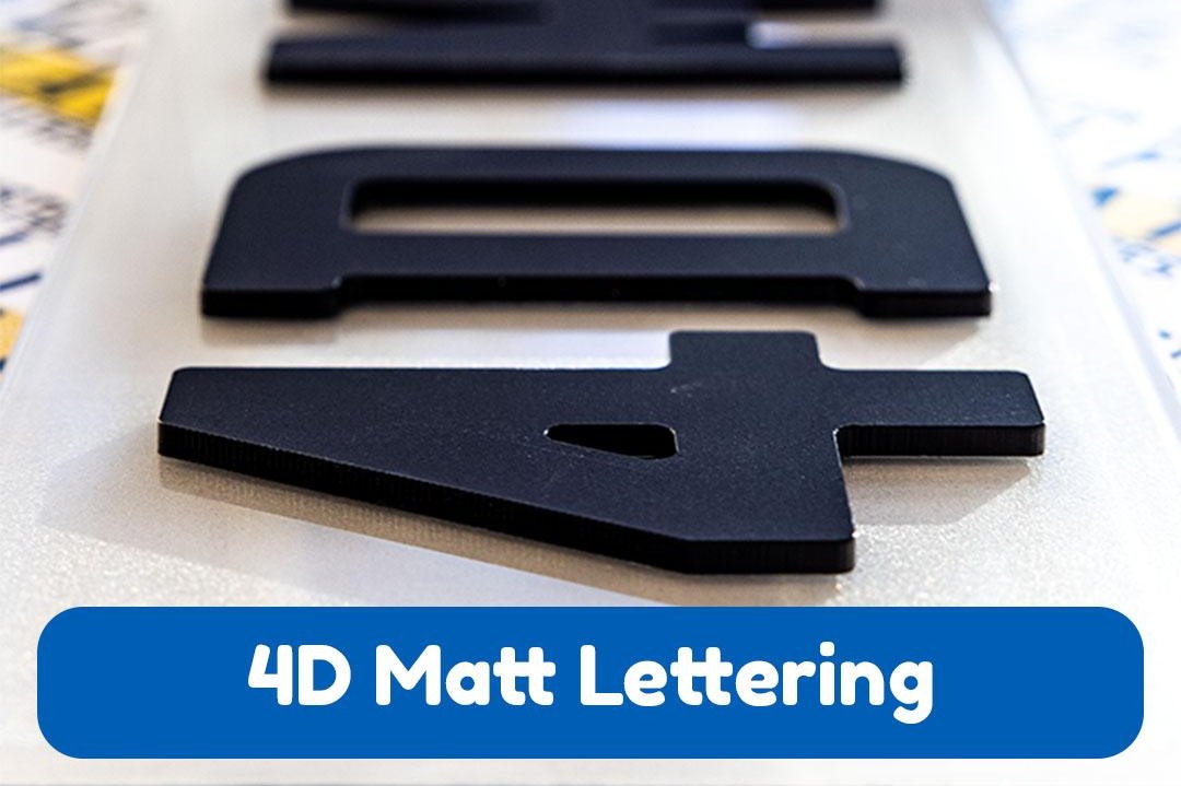 4D matt legal number plates