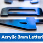 4D acrylic legal number plates