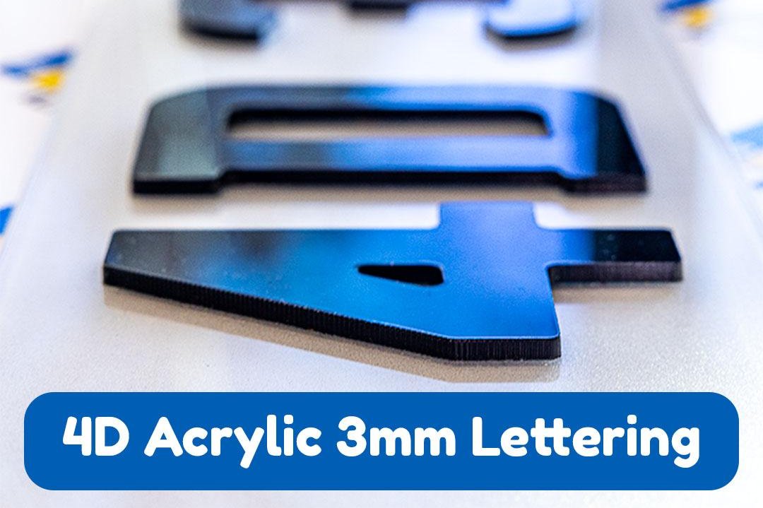 4D acrylic legal number plates