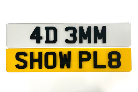 Acrylic 4D plates for display cars