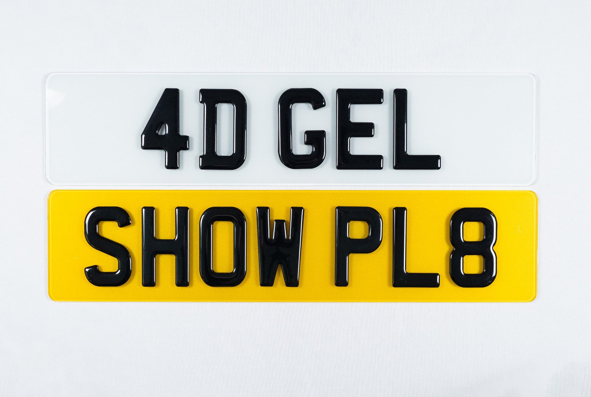 4D gel resin car show plates