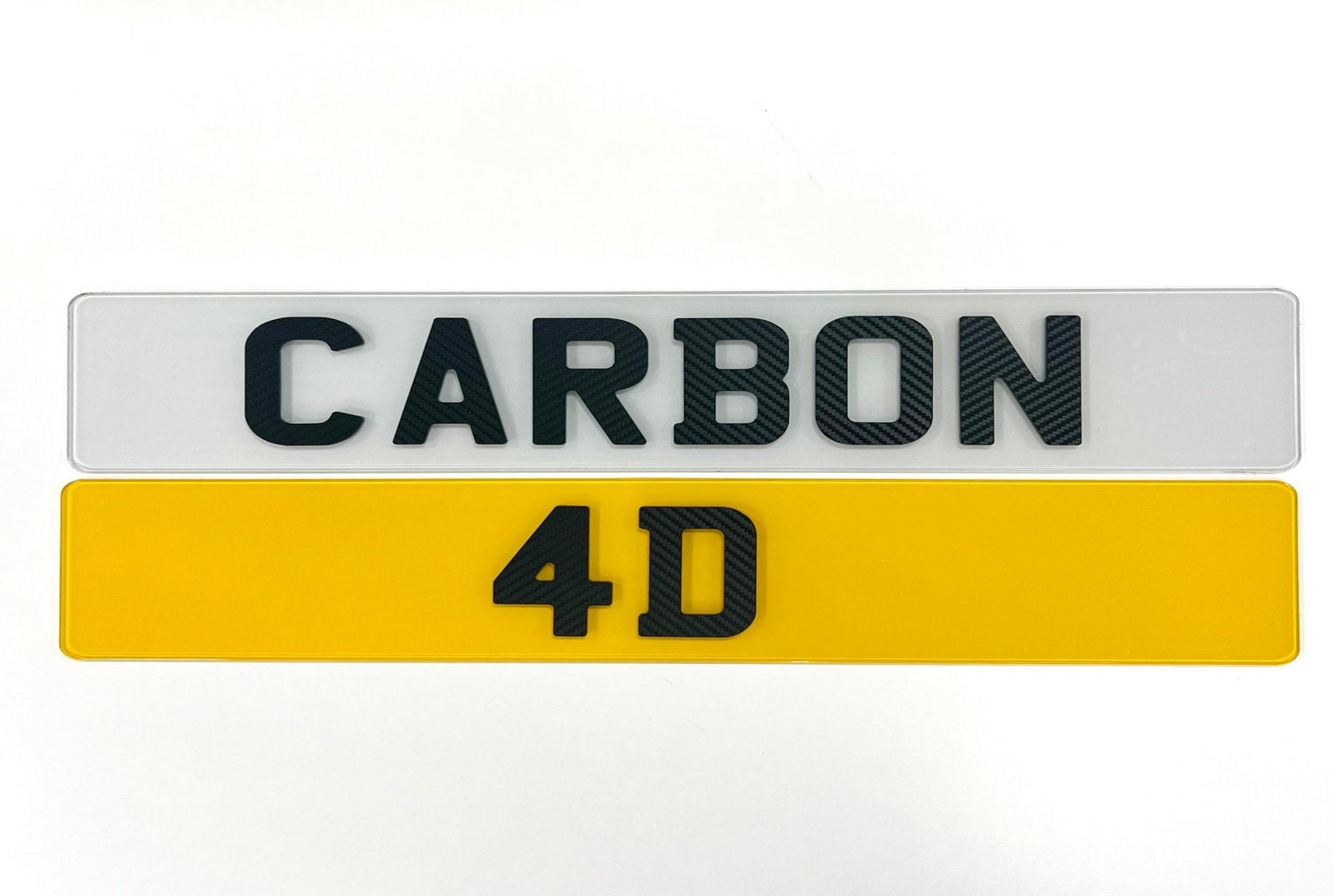 4D carbon fiber number plates