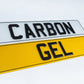 Premium carbon gel number plates for UK cars