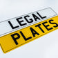 Printed legal plates for UK roads