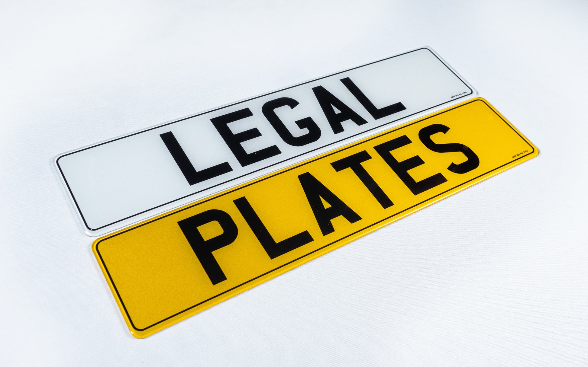 Printed legal plates for UK roads